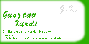 gusztav kurdi business card