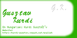 gusztav kurdi business card
